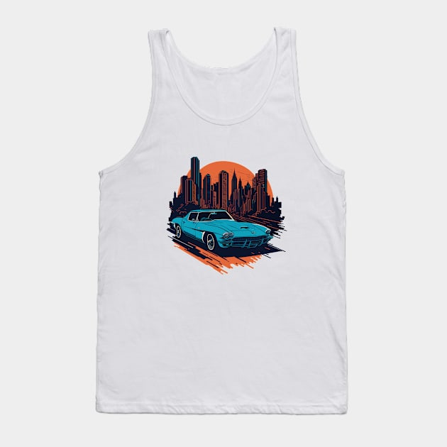 Chevrolet Corvette C7 Vintage Car Art Tank Top by Cruise Dresses